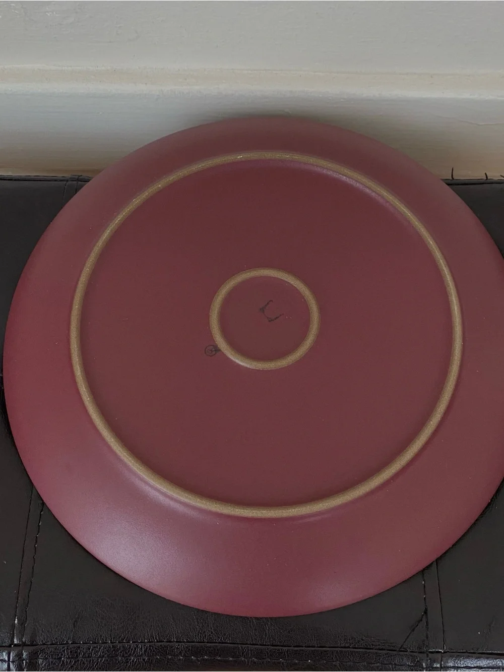 $68 New Heath Ceramics + Herman Miller Coupe Dinner Plate in Cranberry 11'' Dia